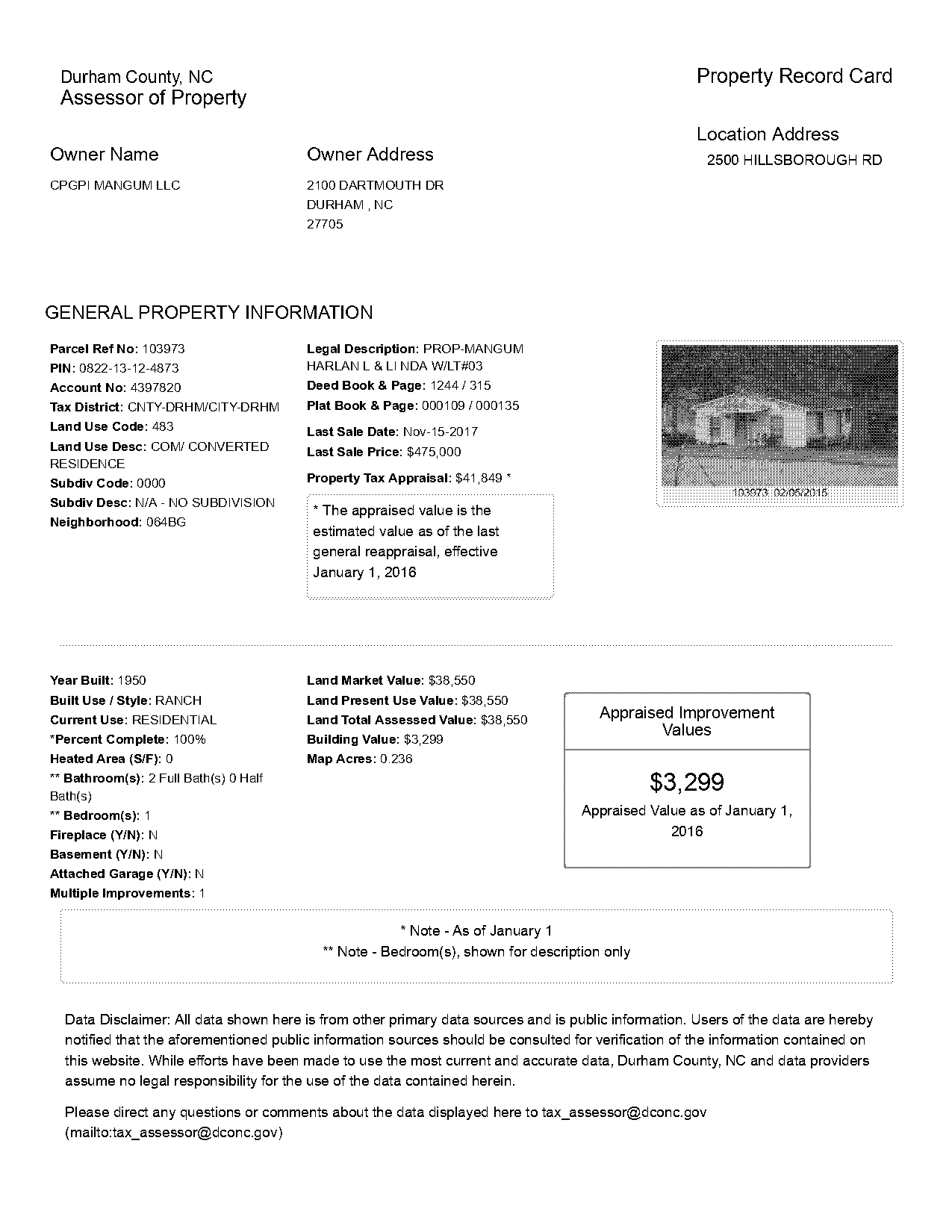 durham county nc property tax reassessment